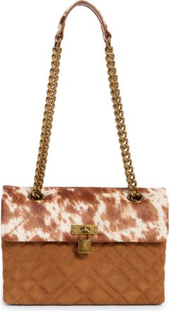 Kurt Geiger Brixton Genuine Calf Hair Shoulder Bag in Open Brown at Nordstrom Rack