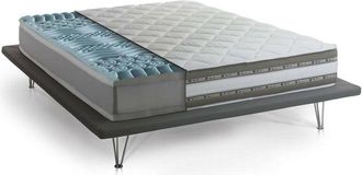 Talamo Italia Materasso piazza e mezza Mariasole, Materasso in Memory Foam e Gel a 9 zone differenziate, 100% Made in Italy, Anti acaro e Anallergico, Cm