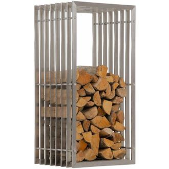 Clp Portalegna Irving in robusto acciaio inox 40x50x100 cm