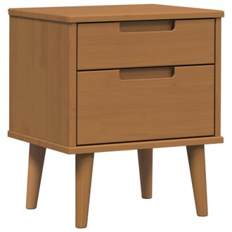 vidaXL Armario De Noche Con Caj&oacute;n Caramelo 40 X 35 X 48 Cm Pino Macizo Vidaxl