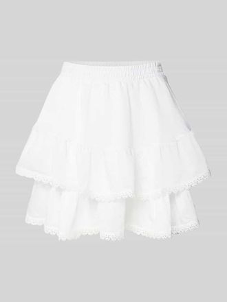 Gina Tricot Minirock mit H&auml;kelspitze Modell Boho in Ecru, Gr&ouml;&szlig;e XL