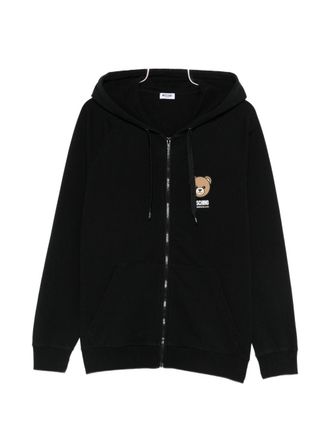 Moschino Black Silk and Nylon Knit Sweatshirt