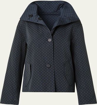 Akris Polka-Dot Single-Breasted Jacket