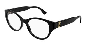 Cartier Double C de Cartier Demo Cat Eye Ladies Eyeglasses CT0315O 001 53