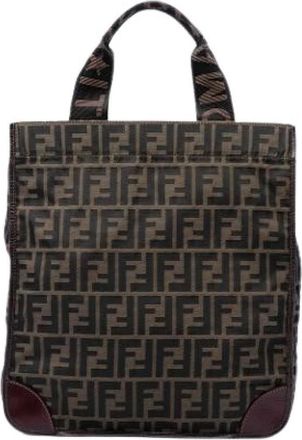 Fendi Pre-owned Canvas Tote Bag - Dames - Vintage Shopper - Bruin - ONE Size - Vintage