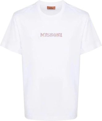 Missoni Witte T-shirts & Polos Ss 24 - Heren - T-shirts - Wit - S - Katoen - Tops