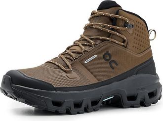 On Cloudrock Mid Waterproof Mens Cross Training Shoes Earth/Black : 10.5 M, Synthetic