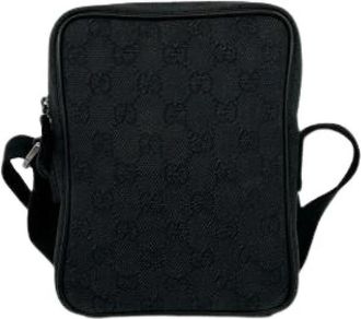 Gucci Pre-owned Vintage Pochette Schoudertas - Dames - Vintage Schoudertas - Zwart - ONE Size - Leer - Vintage