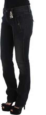 Ermanno Scervino Womens Blue Wash Cotton Slim Fit Jeans Clothing
