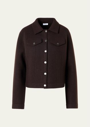 Akris Boiled Wool Single-Breasted Jacket