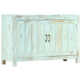 vidaXL Vidaxl - Aparador Madera Maciza De Mango Azul Claro 110x35x70 Cm