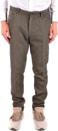 Daniele Alessandrini Slim-Fit Stijlvolle Broek Upgrade - Heren - Slim Fit Broeken - Groen - S - Broeken