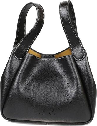 Stella McCartney Borsa a tracolla con logo traforato - Nero