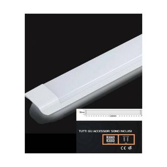 Trade Shop Trade Shop Traesio - Trade Shop - Plafoniera Led Slim 54w 120cm Sottopensile Ripiani Luce Calda Fredda Naturale