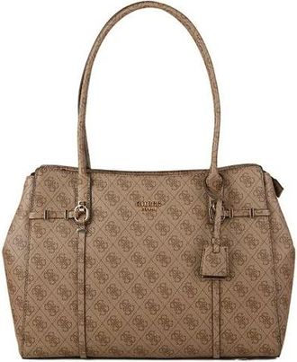 Guess Tassen, Dames, Bruin, ONE Size, Leona Logo 2 Comp Tote