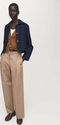 Mango Cardigan maglia collo a V marrone tabacco - Donna - XXS - MANGO