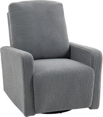 OEM Sill&oacute;n Relax Reclinable Manual Hasta 135&ordm; Con Reposabrazos Reposapi&eacute;s Acolchado Grueso Y Funci&oacute;n De Balanceo 360&deg; Gris