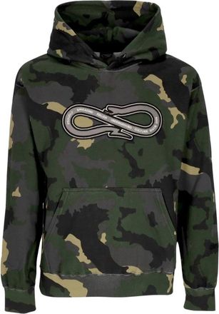 PROPAGANDA Zwarte Baseball Hoodie met Camo Print - Heren - Hoodies - Veelkleurig - S - Katoen - Hoodies & sweatvesten