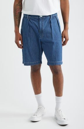 Service Works Part Timer Pinstripe Denim Shorts in Indigo at Nordstrom, Size Xx-Large