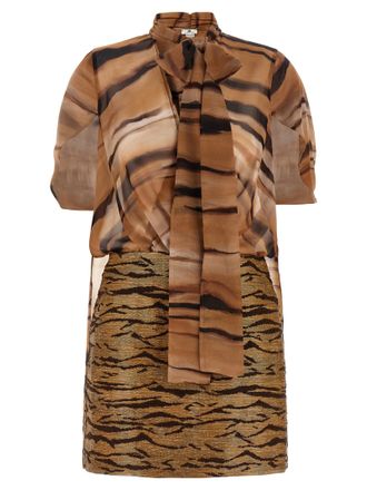 Elisabetta Franchi Brown Polyester Short Womens Dress
