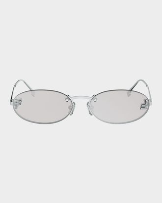 Fendi First Crystal 54mm Oval Sunglasses