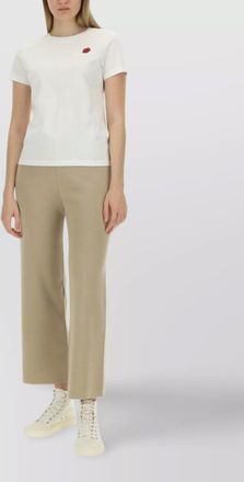 Kenzo wool cropped wide-leg trousers