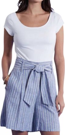 Tyler B&ouml;e Conner Stripe Short In Bermuda Blue