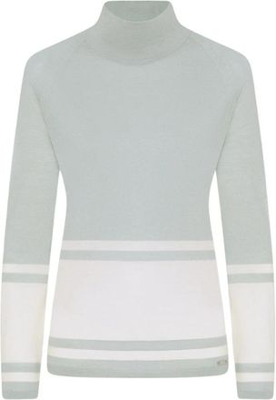 Kiton Kasjmier Zijde Polo Hals Trui - Dames - Coltruien - Blauw - S - Kasjmier - Truien & Vesten