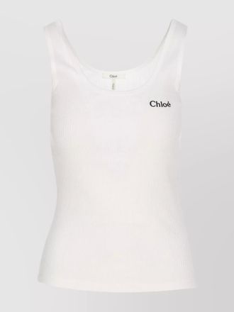 Chlo&eacute; slim-fit cotton tank top
