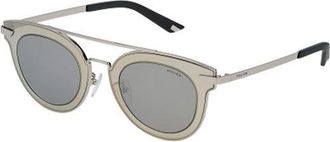 Police SPL349 HALO 2 579K Mens Sunglasses Silver Size 47