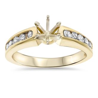 Pompeii3 1/2ct Diamond Semi Mount Engagement Ring Setting Gold Size Selectable