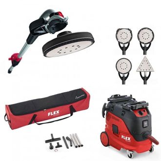 Flex Ge7 Jirafa + Funda + Aspirador 30 L Vce 33 Ac + 3 Cabezales Lijadores Flex 920113