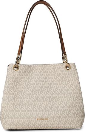 Michael Kors Kensington Large Shoulder Tote Womens Handbags Vanilla/Acrn : LG, Leather