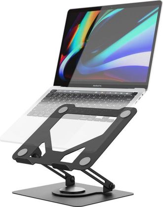 OEM Soporte Para Port&aacute;til Con Rotaci&oacute;n De 360&deg; Y Altura Ajustable, Compatible Con Macbook Air/pro, Dell, Hp Y Otros Port&aacute;tiles De 11 A 17,3 Pulgadas (negr