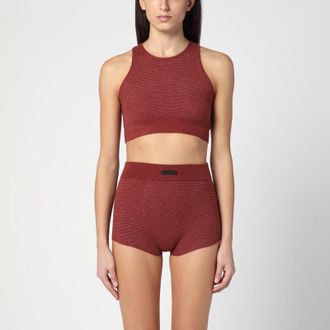 Fear of God Sporty burgundy honeycomb tank top