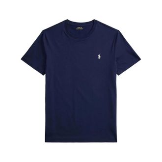 Ralph Lauren T-Shirts, male, Blue, Size: 2XL Custom Slim Fit Crew-neck T-Shirt