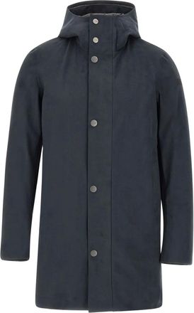 Roberto Ricci Design Jas met knoop en capuchon - Blauw