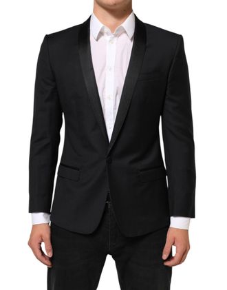 Dolce & Gabbana Black Gold 1 Button Suit Jacket Men Blazer Pl+se+wv