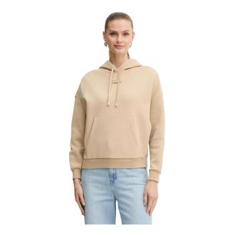 A|X Armani Exchange Hoodies & sweatvesten, Dames, Beige, L, Katoen, Hoodie