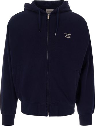 Dr&ocirc;le de Monsieur Navy Blue Zip Up Hoodie