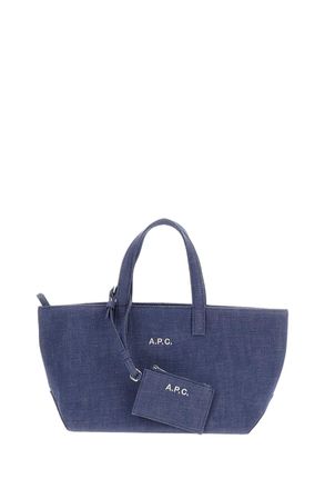 A.P.C. Blue Le Drummer Toile Small Tote Bag