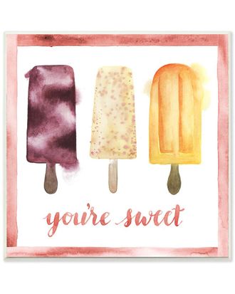 Stupell Industries Youre Sweet Watercolor Popsicles By Grace Popp