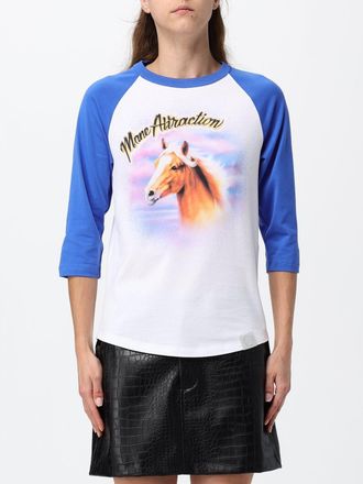 Stella McCartney T-shirt a maniche lunghe in cotone con stampa grafica e logo