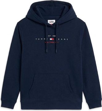 Tommy Jeans Linear Hoodie - Dames - Hoodies - Blauw - M - Katoen - Hoodies & sweatvesten
