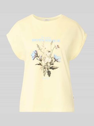 s.Oliver Red Label Relaxed Fit T-Shirt aus reiner Baumwolle in Hellgelb, Gr&ouml;&szlig;e 34