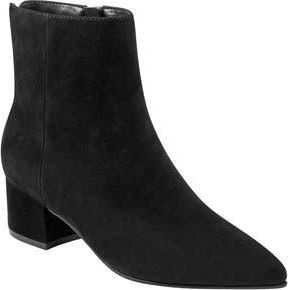Marc Fisher Leonna Pointed Toe Bootie in Black Suede at Nordstrom Rack, Size 6.5
