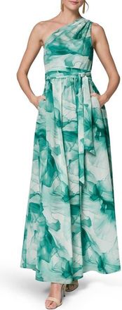 DKNY Floral One-Shoulder Gown in Lawn Multi at Nordstrom, Size 10