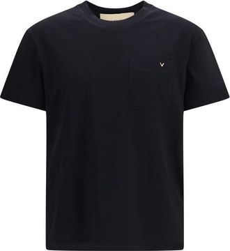 Valentino Garavani Black Cotton Mens T-Shirt
