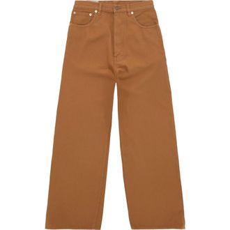 Fortela Jaron Wide Leg Wool Trousers in Dark Brown at Nordstrom, Size 24 32 Eu