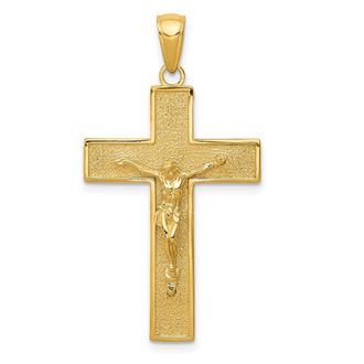 Diamond2Deal 10k Yellow Gold Crucifix Pendant
